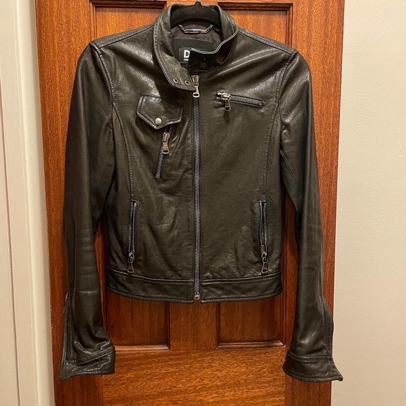 Dolce & Gabbana Motto Leather Jacket Size 38 - Picture 2 of 7